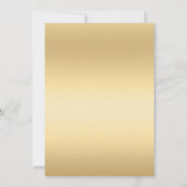 スウィート16エメラルドグリーン金ゴールドドレスフローララグジュアリー 招待状 (裏面)