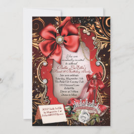 スウィート16キンセアニェラパーティの招待状 招待状