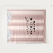 スウィート16キンセアニラ誕生日ピンクエレガントク タペストリー (正面(横))