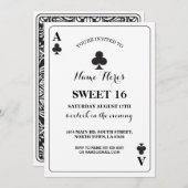 スウィート16クラブ遊ズカードベガス誕生日エース 招待状 (正面/裏面)