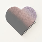 スウィート16グリッターグラデーションゲストハート ノートブック (裏面)