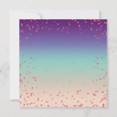 スウィート16グリッタードットバラ金ゴールドマーメイド 招待状 (裏面)