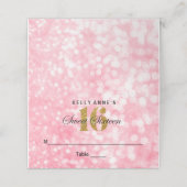 スウィート16グリッター《写真》ぼけ味ライトカスタム座席表 プレイスカード (外部開封)