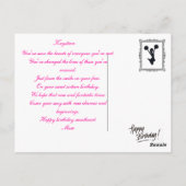 スウィート16ケーキ写真カード ポストカード (裏面)