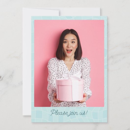 スウィート16サマープールパーティー誕生日 招待状 (裏面)