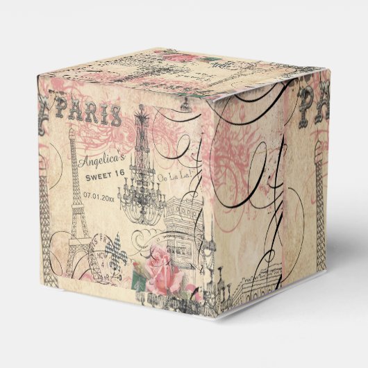 スウィート16サンキューエッフェルタワー&シャンデリア フェイバーボックス (裏面サイド)