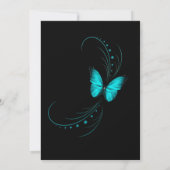 スウィート16シックスブルーバタフライ誕生日 招待状 (裏面)