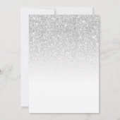 スウィート16シルバーグリッターグラマラスパーティの招待状 招待状 (裏面)