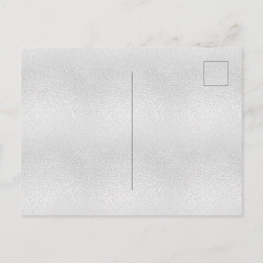 スウィート16シルバーグリッター誕生日 インビテーションポストカード (裏面)