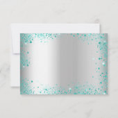 スウィート16シルバーティール(緑がかった色)グリーングリッターグラマラス セーブザデート (裏面)