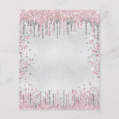 スウィート16シルバーピンクグリッター予算の招待 チラシ (裏面)