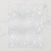 スウィート16シルバーブルーグリッター予算の招待 チラシ (裏面)