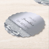 スウィート16シルバーボウエレガントの名前 ペーパーコースター (アングル)