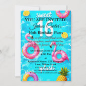 スウィート16スプラッシュバッシュ:プールサイドパーティの招待状 招待状 (正面)