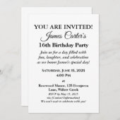 スウィート16スプラッシュバッシュ:プールサイドパーティの招待状 招待状 (正面/裏面)