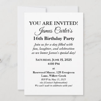 スウィート16スプラッシュバッシュ：プールサイドパーティの招待状 招待状