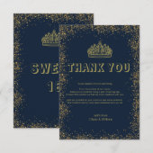 「スウィート16ソイレ：グラム、グリッツ、そしてグッドタイムズ！」 サンキューカード (正面/裏面)
