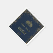 「スウィート16ソイレ：グラム、グリッツ、そしてグッドタイムズ！」 スタンダードカクテルナプキン (角)