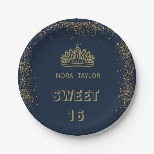 「スウィート16ソイレ:グラム、グリッツ、そしてグッドタイムズ!」 ペーパープレート (正面)
