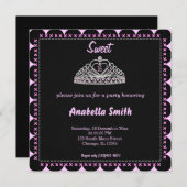 スウィート16ティアラ 招待状 (正面/裏面)