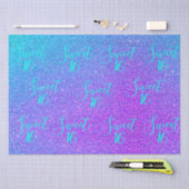 スウィート16ティール(緑がかった色)パープルグリッターガールズバースデーパーティー 薄葉紙 (クラフト)