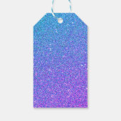 スウィート16ティール(緑がかった色)パープルグリッター パーソナライズされた ギフトタグ (裏面)