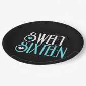 スウィート16ティール（緑がかった色） ペーパープレート (アングル)