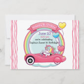 スウィート16トレンドセッターユニコーン誕生日パレード 招待状 (正面)