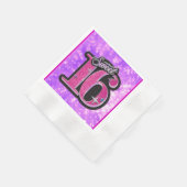 スウィート16ナプキンス 縁ありカクテルナプキン (角)