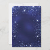 スウィート16ネイビーブルーグリッタードレスフローラ 招待状 (裏面)