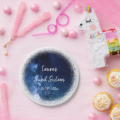 スウィート16ネイビーブルーグリッター紙プレート ペーパープレート (パーティー)