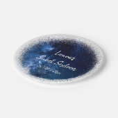 スウィート16ネイビーブルーグリッター紙プレート ペーパープレート (アングル)