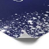 スウィート16ネイビーブルーシルバーグリッターへようこそ ポスター (角)