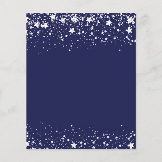 スウィート16ネイビーブルーシルバー予算招待状 チラシ (裏面)