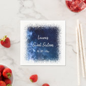 スウィート16ネイビーブルースターズパーティーナプキン スタンダードカクテルナプキン (インサイチュ)