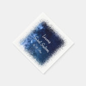 スウィート16ネイビーブルースターズパーティーナプキン スタンダードカクテルナプキン (角)