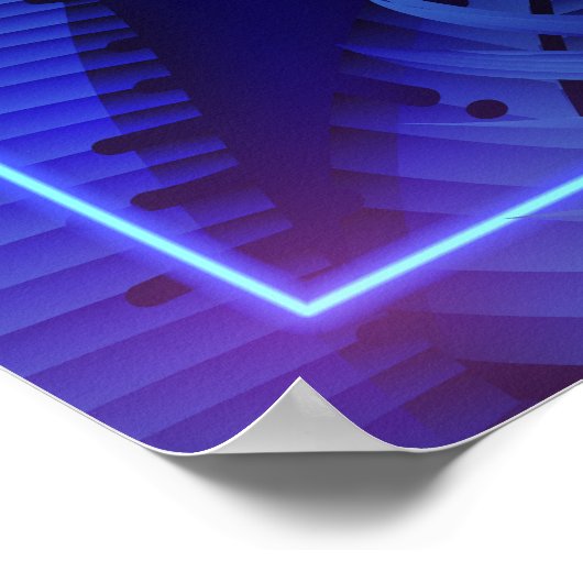 スウィート16ネオングローバースデーパーティーウェルカム ポスター (角)