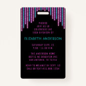 スウィート16ネオングローバースデーパーティー バッジ (裏面)