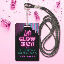 スウィート16ネオングローバースデーパーティー バッジ