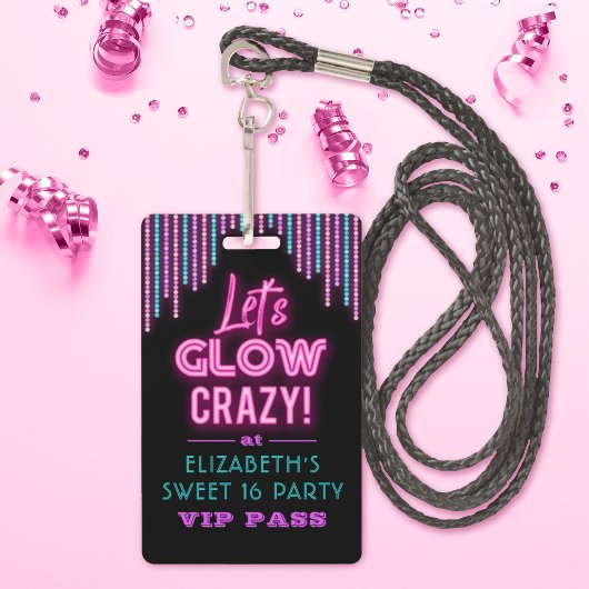 スウィート16ネオングローバースデーパーティー バッジ