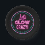 スウィート16ネオングローバースデーパーティー ペーパープレート<br><div class="desc">かわいいネオン芸術的グロー女スタイリッシュの子の誕生日パーティー紙プレート。十代クールの誕生日テーマ。レトロな80年代のスタイルパーティーのおもしろい。ブラックベリーBoulevardでデザイン。</div>