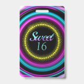 スウィート16ネオンバースデーパーティー バッジ (裏面)
