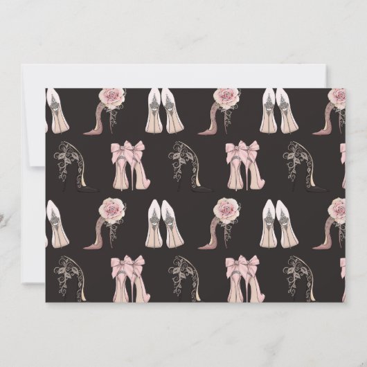 スウィート16ハイヒール誕生日招待状 招待状 (裏面)