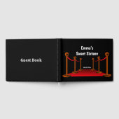 スウィート16ハリウッドレッド&ブラックカーペット誕生日 ゲストブック (全面)