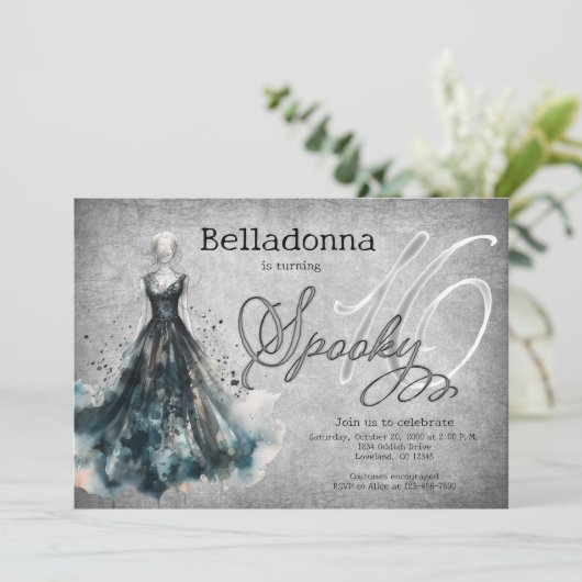 スウィート16ハロウィーン誕生日 招待状 (スタンド正面)