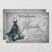 スウィート16ハロウィーン誕生日 招待状 (正面/裏面)