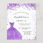 スウィート16バイオレットホワイトドレスグリッター予算 チラシ (正面)
