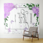 スウィート16バターフリスラベンダーガウン タペストリー (インサイチュ(横))