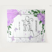 スウィート16バターフリスラベンダーガウン タペストリー (正面(横))