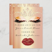 スウィート16バラダイヤモンドブライダルキンセアニェラメイクアップ 招待状 (正面/裏面)